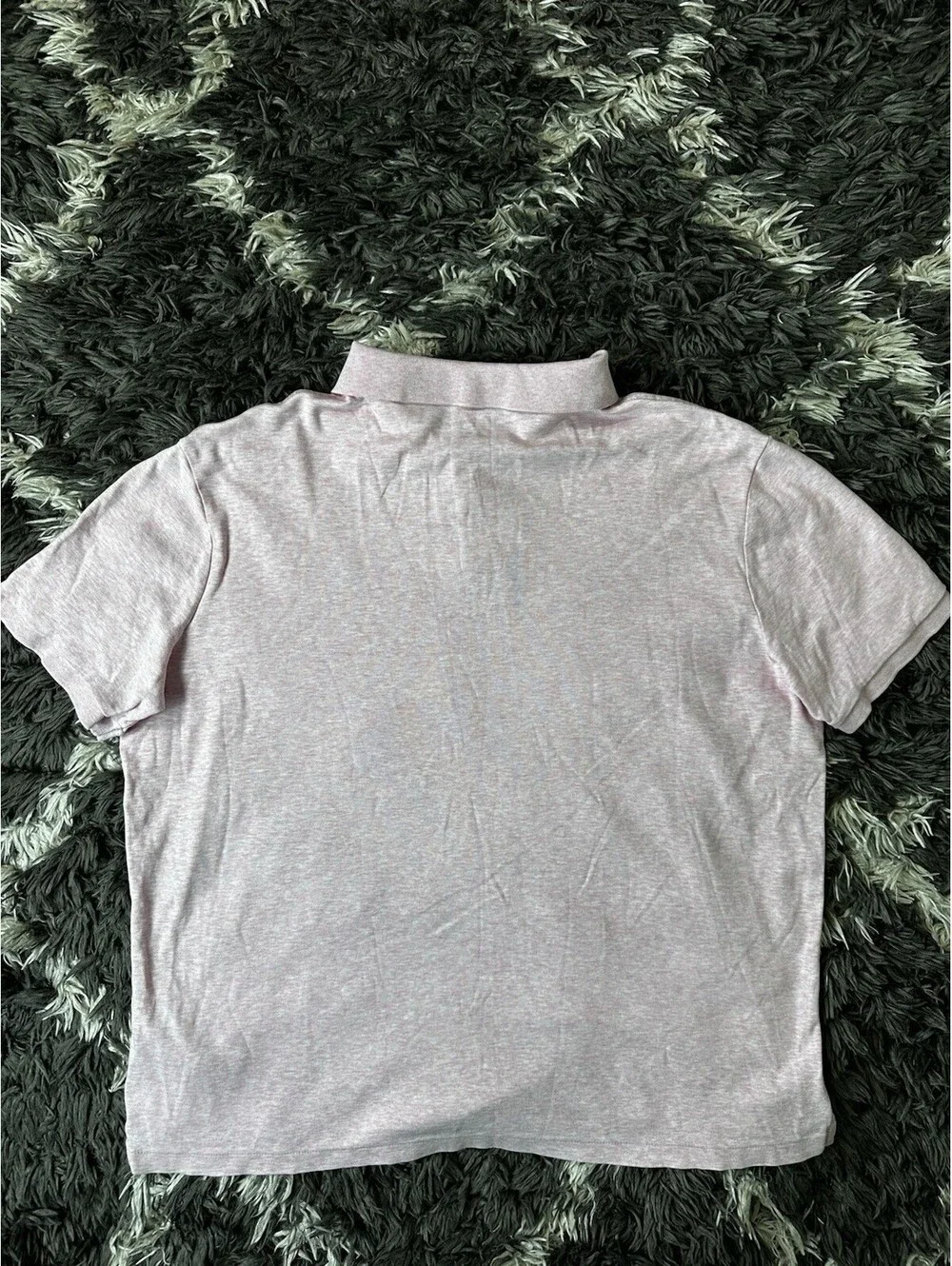 Polo Ralph Lauren Mens Large Pink Heather Classic Fit Short Sleeve Polo Shirt